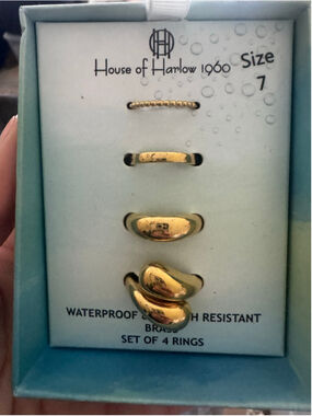 House of Harlow 1960 Gold Ring Set Size 7